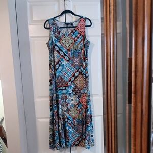 Attitudes by Renee Geometric Multicolor Maxi Dress